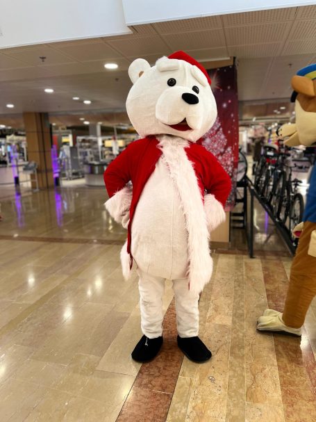 location mascotte animation de Noël Centre commercial Lerclerc Le luc en Provence (83) 